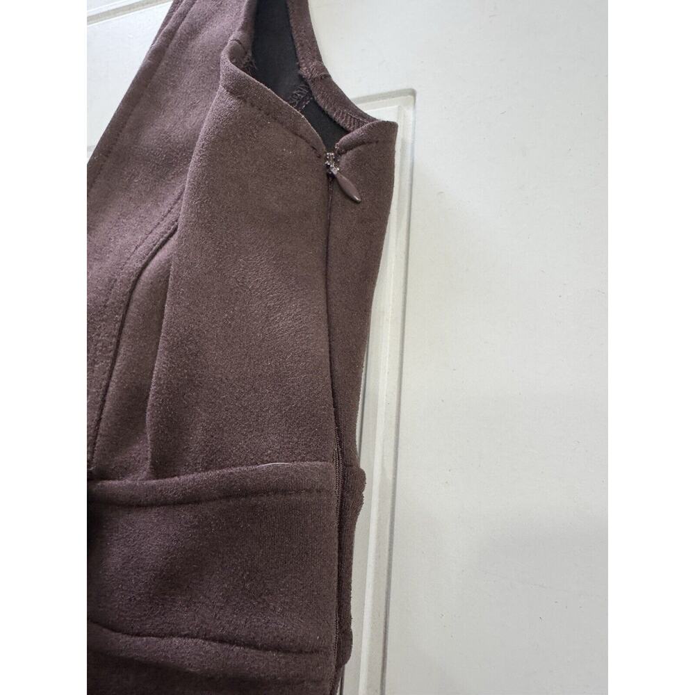 Women Junior's Forever 21 Brown Suede Overall Jumper Dress Size Small S Bodycon - Picture 6 of 8